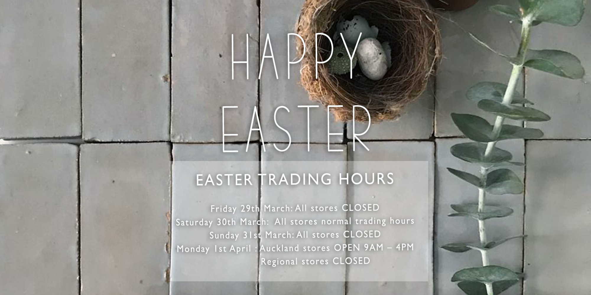 EASTER TRADING HOURS