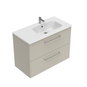 900 Sahara Wall Hung Right Hand Offset Basin Vanity (2 Drawer) - Specify Colour & Basin & Cabinet St