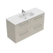 1200 Sahara Wall Hung Single Basin Vanity (4 Drawer) - Specify Colour & Basin & Cabinet Style