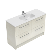 1200 Sahara Floor Standing Single Basin Vanity (4 Drawer) - Specify Colour & Basin & Cabinet Style