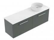 1200 Harrow Slim Luxe Wall Hung Right hand Offset Basin Vanity (2 Drawer)