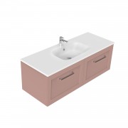 1200 Francisco Wall Hung Single Basin Vanity (2 Drawer) - Specify Colour & Drawer Front & Basin