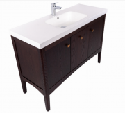 1200 Madison Single Basin Vanity in Saddle Rock with Internal Cosmetic Drawer - Specify Basin