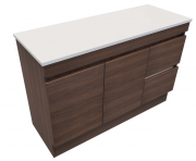1200 Arc Floor Standing Double Basin Vanity - Specify Colour & Select Slab Top