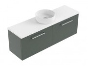 1200 Harrow Slim Luxe Wall Hung Single Basin Vanity (2 Drawer)