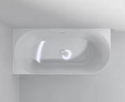 ARC ACRYLIC CORNER BATH - LH - 1500X750X590 - GLOSS WHITE