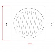 ALLPROOF 100MM SQUARE CHROME GRATE