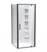 MILLENNIUM 1000X900 2 SIDED 900 DOOR CORNER MOULDED BLACK