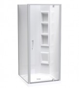 MILLENNIUM 900X1000 2 SIDED 900 DOOR CORNER MOULDED SATIN