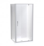 MILLENNIUM 1000X900 2 SIDED TILE 1000 DOOR SATIN - CENTRE WASTE