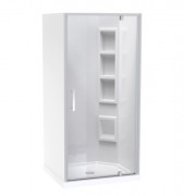 MILLENNIUM 900X1000 3 SIDED 1000 DOOR - RIGHT HAND CORNER MOULDED SATIN