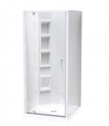 MILLENNIUM 900X1000 2 SIDED 900 DOOR CORNER MOULDED WHITE