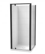 SIERRA 900X900 2 SIDED- TILED WALL- BLACK - CENTRE WASTE