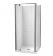 SIERRA 900X900 2 SIDED - TILED WALL- SATIN - CENTRE WASTE