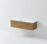 LUXE SINGLE TIER VANITY & STANDARD TOP - 2DRW SIDE BY SIDE - 1500 - Select Vanity Colour & Top