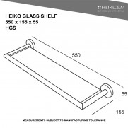 HEIKO GLASS SHELF HGS