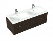 1200 Qube Wall Hung Double Basin Vanity - Specify Colour & Basin