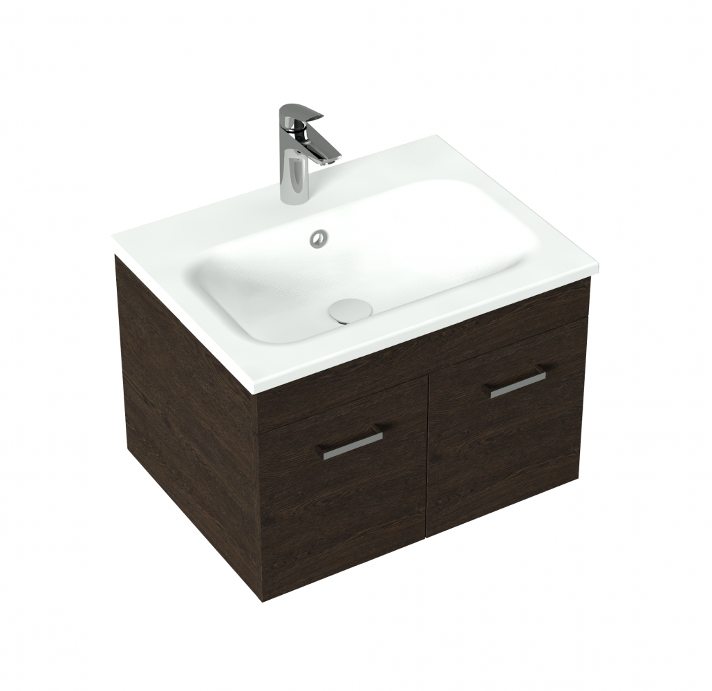600 Qube Wall Hung Vanity - Specify Colour & Basin | Tile Depot