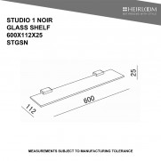 STUDIO 1 NOIR GLASS SHELF