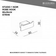 STUDIO 1 NOIR ROBE HOOK