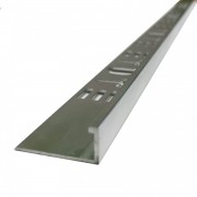 PRE POLISHED SILVER L-ANGLE TILE TRIM EDGING 8MM X 2.5M