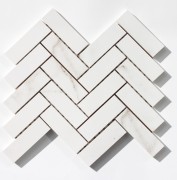 Herringbone Carrara Polished Mosaic