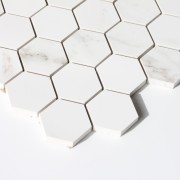 Hexagonal Carrara Satin Polished Mix (55mm)