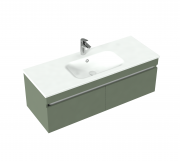 1200 Brookfield Wall Hung Single Basin Vanity (2 Drawer) - Specify Colour & Basin