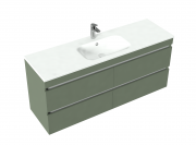1500 Brookfield Wall Hung Single Basin Vanity (4 Drawer) - Specify Colour & Basin