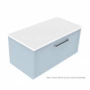 900 Francisco Luxe Wall Hung Vanity (1 Drawer) - Specify Colour & Drawer Front & Slab Top