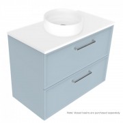 900 Francisco Luxe Wall Hung Vanity (2 Drawer) - Specify Colour & Drawer Front & Slab Top