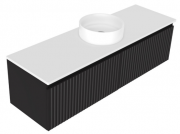 1500 Porscha Luxe Wall Hung Single Basin Vanity (2 Drawer) - Specify Colour & Drawer Front & Slab To
