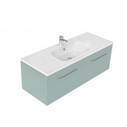 1200 Harrow Wall Hung Single Basin Vanity (2 Drawer) - Specify Colour & Basin