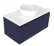 900 Oxley Luxe Wall Hung Vanity (1 Drawer) - Specify Colour & Slab Top