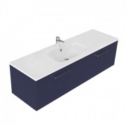 1500 Harrow Wall Hung Single Basin Vanity (2 Drawer) - Specify Colour & Basin