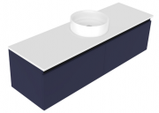 1500 Oxley Luxe Wall Hung Single Basin Vanity (2 Drawer) - Specify Colour & Slab Top