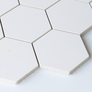 Superwhite Hexagonal Matt Mosaics 308 X 265