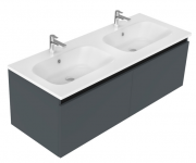 1200 Oxley Wall Hung Double Basin Vanity (2 Drawer) - Specify Colour & Basin