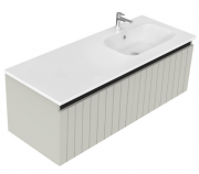 1200 Porscha Wall Hung Offset Right Basin Vanity (2 Drawer) - Specify Colour & Drawer Front & Basin