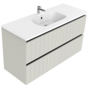 1200 Porscha Wall Hung Single Basin Vanity (4 Drawer) - Specify Colour & Drawer Front & Basin