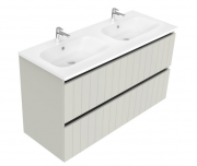 1200 Porscha Wall Hung Double Basin Vanity (4 Drawer) - Specify Colour & Drawer Front & Basin