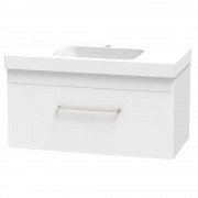 CASHMERE BOLERO 900 SINGLE DRAWER WHITE MELAMINE