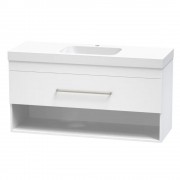 CASHMERE BOLERO 1200 DRAWER OPEN WHITE MELAMINE