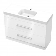 BOLERO 1200 DOUBLE DRAWER FLOOR ULTRA GLOSS WHITE