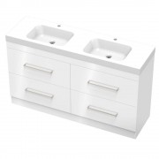 CASHMERE BOLERO 1500 DB DOUBLE DRAWER FLOOR ULTRA GLOSS WHITE
