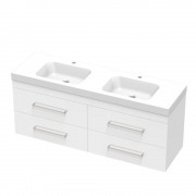 CASHMERE BOLERO 1500 DB DOUBLE DRAWER WALL ULTRA GLOSS WHITE
