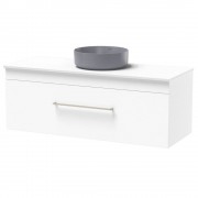 CASHMERE PRO 1200 SINGLE DRAWER WHITE MELAMINE