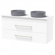 CASHMERE PRO 1200 DB DOUBLE DRAWER WALL ULTRA GLOSS WHITE