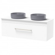 CASHMERE PRO 1200 DB SINGLE DRAWER ULTRA GLOSS WHITE