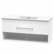CASHMERE VALLEY 1200 DRAWER OPEN WHITE MELAMINE